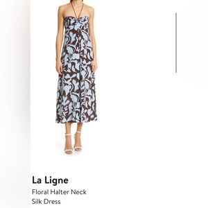 La Ligne Floral Halter Neck
Silk Dress